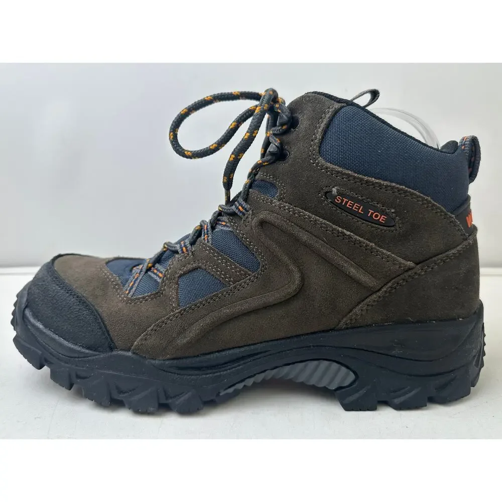 Wolverine Brighton Pewter/Navy Steel Toe Hiker Work Boots Men's Sz 9